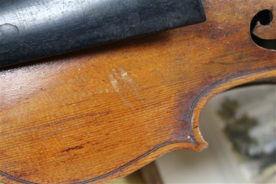 An early 20th century cased violin